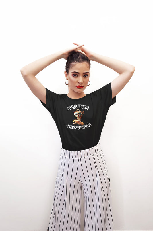 Ballerina Cappuccina Short Sleeve Women T-Shirt